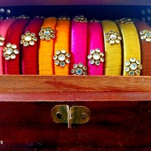 Silk thread bangle